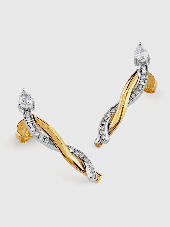 TWIST rhinestones earrings - 1