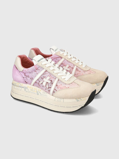 BETH sneakers with lace and suede - 5