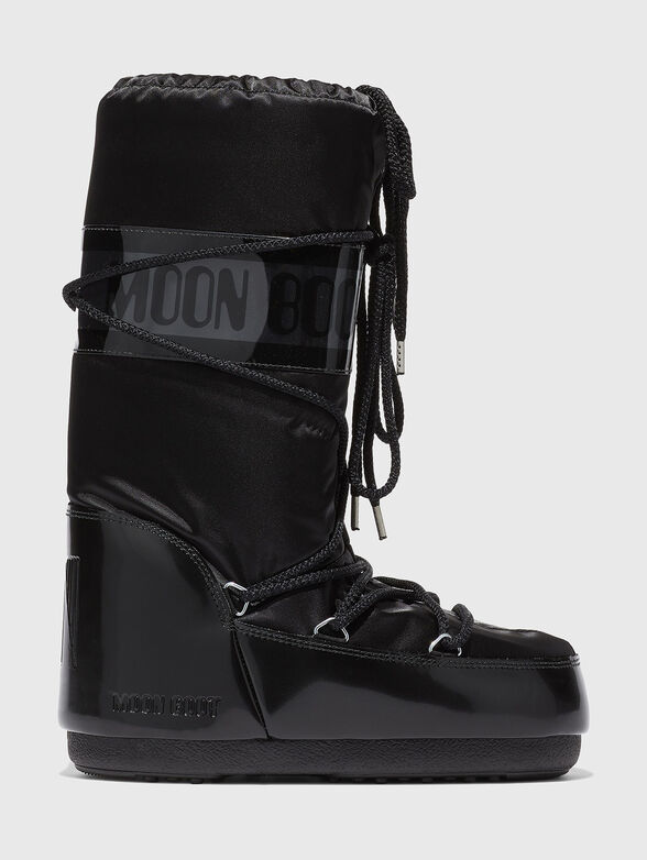 ICON GLANCE satin boots in black - 1