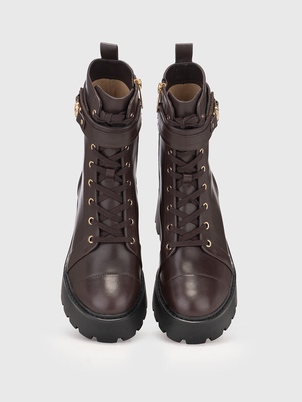 MANDY leather lace up boots - 6