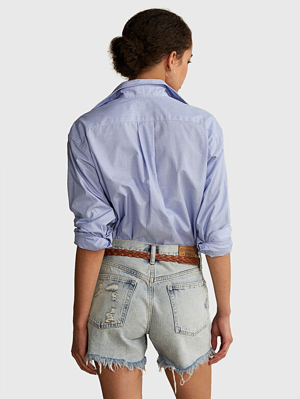 Cotton shirt in blue - 3