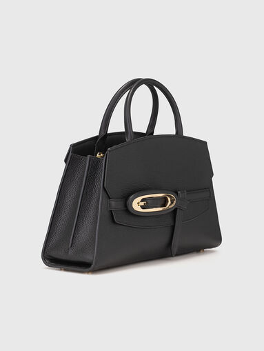 Leather bag with accent buckle - 4