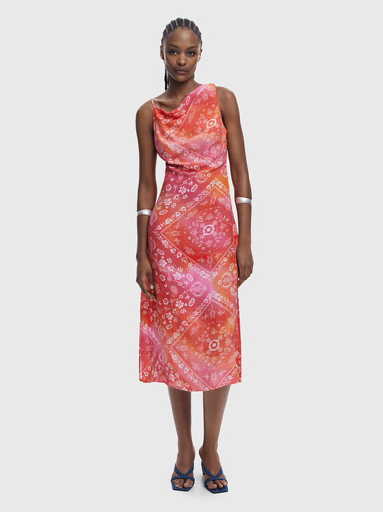 Midi dress with floral details - 1