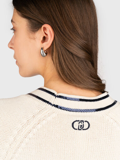 Cardigan with sequins and logo - 4