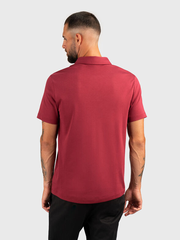 Embroidered logo cotton polo shirt - 3