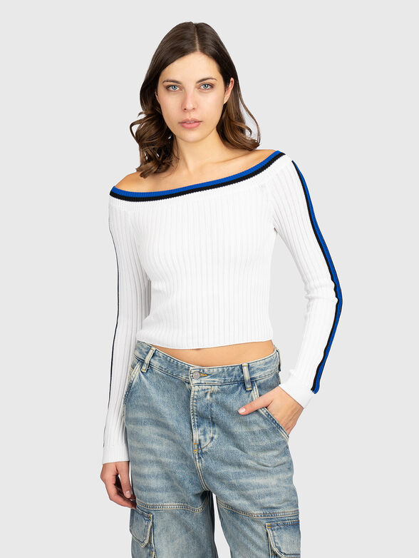 Off-the-shoulder cotton blouse - 1