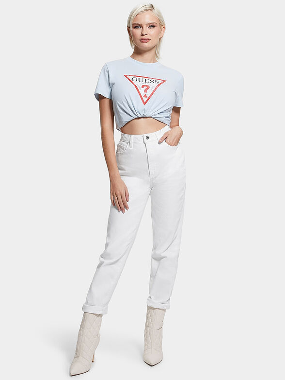 Blue T-shirt with logo print - 2