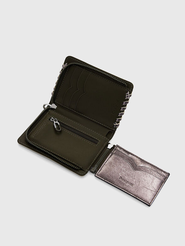 Wallet with metallic effect and logo - 3