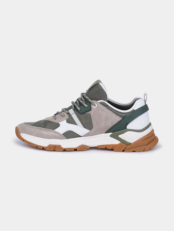 Sneakers in green color with contrasting details - 5