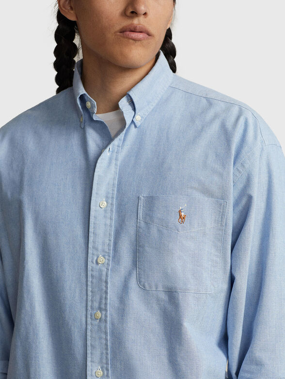 Light blue cotton shirt  - 4