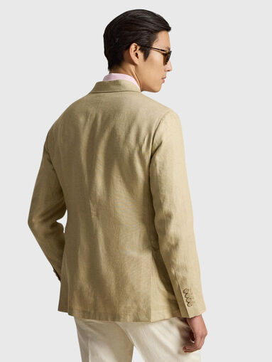 Single-breasted jacket made of a linen blend - 3