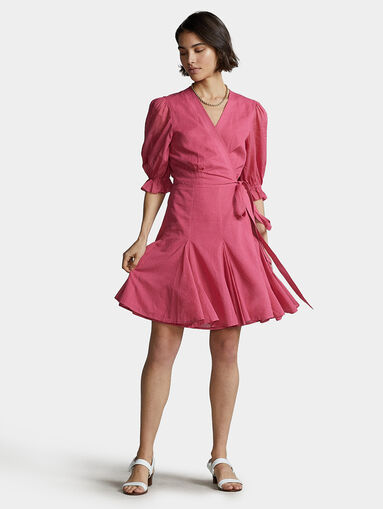 Wrap dress with stylish pleats - 3
