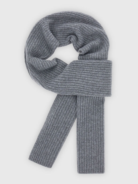 Cashmere scarf in gray - 1