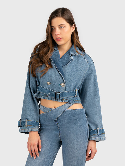 Cropped denim jacket