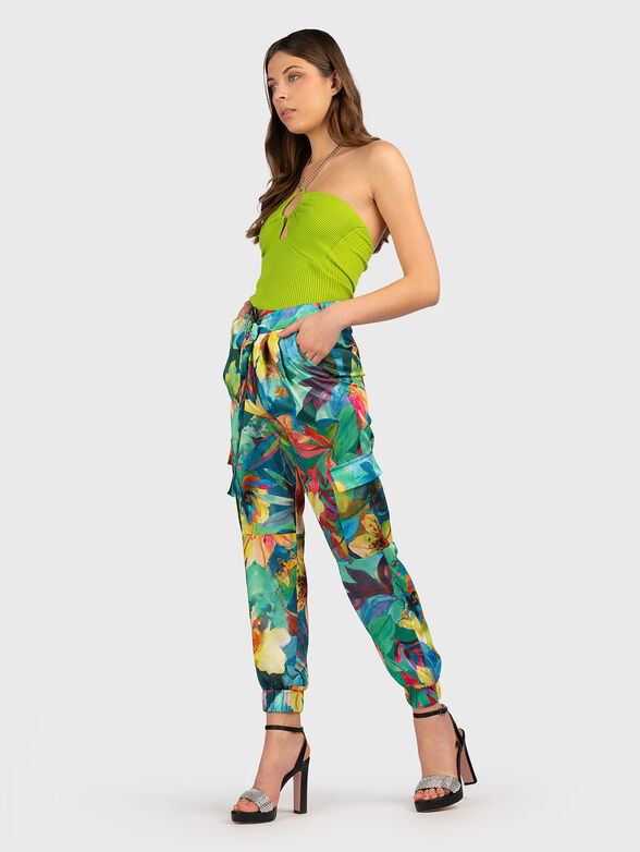 Floral print cargo pants - 6