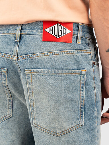 Denim shorts with worn effect - 3