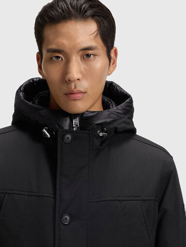 Hooded jacket with accent pockets - 4