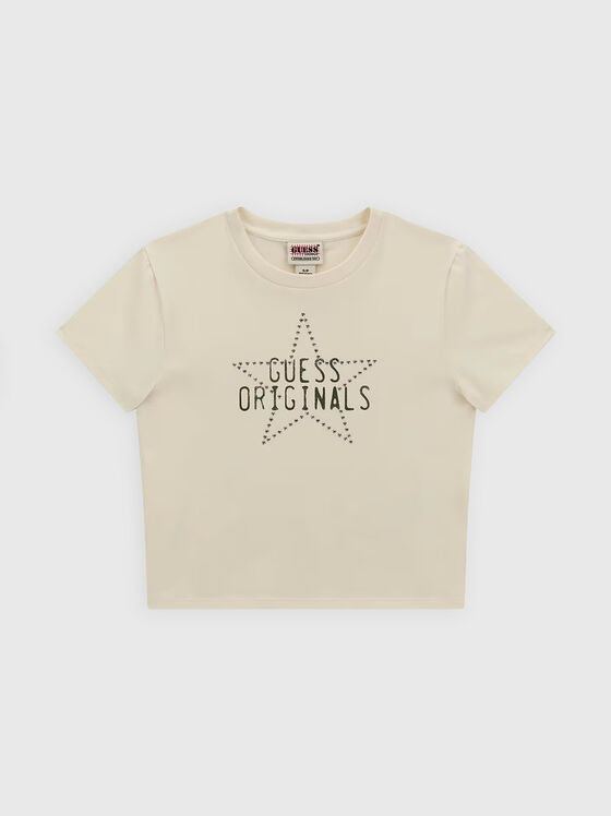 Тениска с апликирани кристали - 1