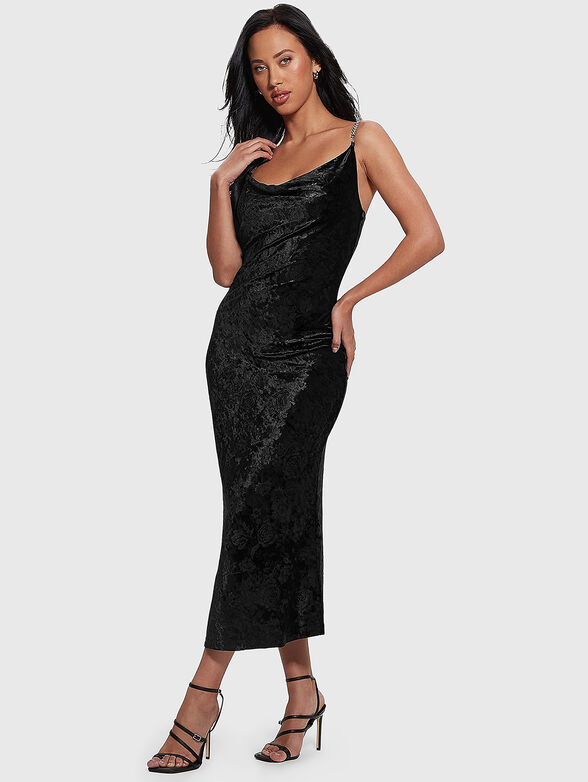 AIDA black velvet midi dress  - 6