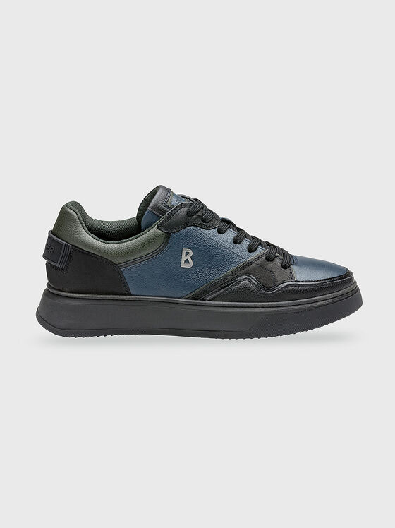 MILAN 25 leather sports shoes with contrasting details - 1