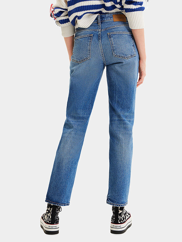 Straight fit jeans with glittering appliqués - 2