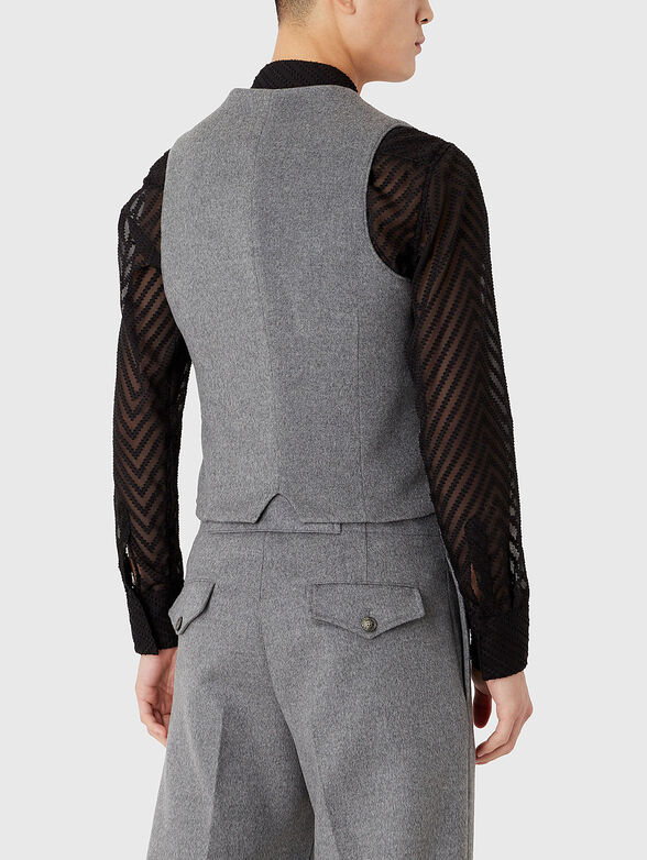 Wool vest with buttons - 3