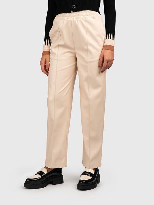 Black eco leather trousers 