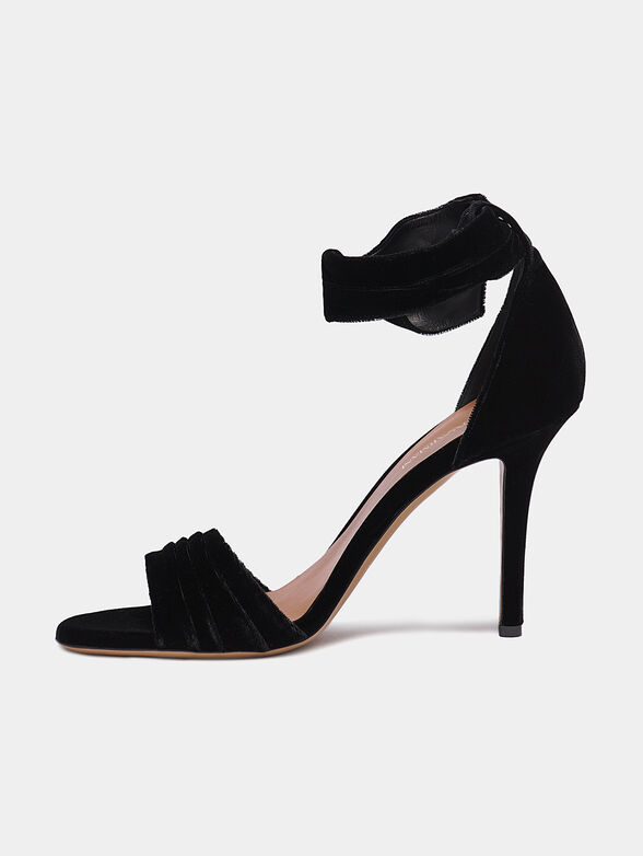 Black velvet sandals - 4