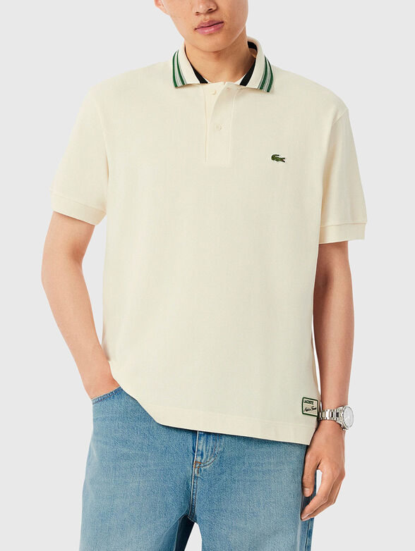Cotton polo shirt with buttons - 1