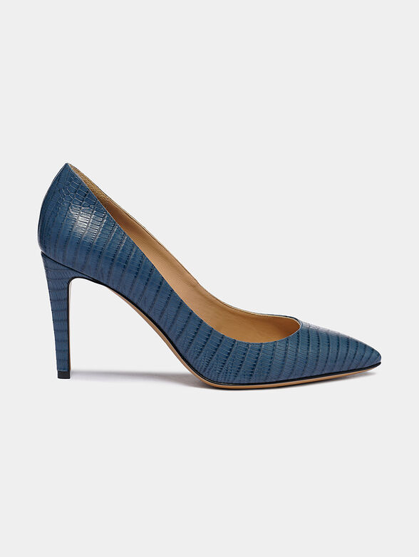 Blue textured high heels - 2