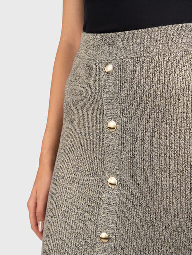 Midi skirt with lurex threads - 4