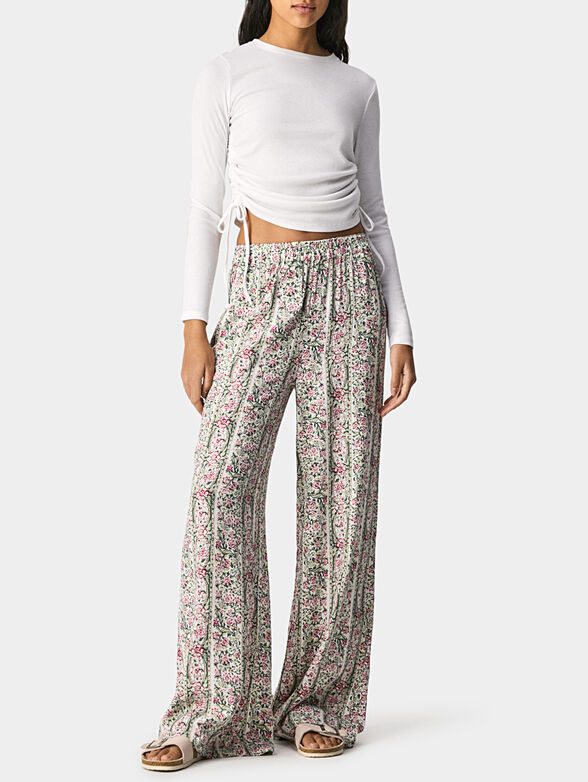MASHA pants with floral print - 4