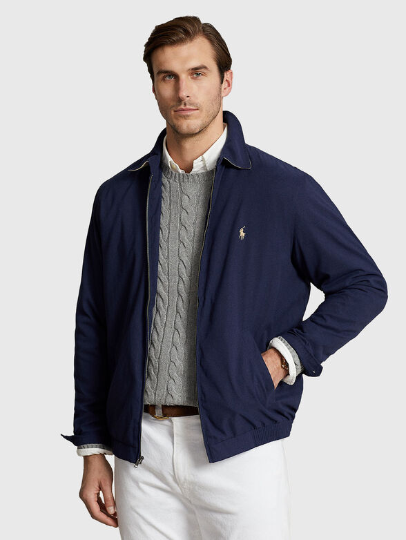 Dark blue hooded jacket - 1