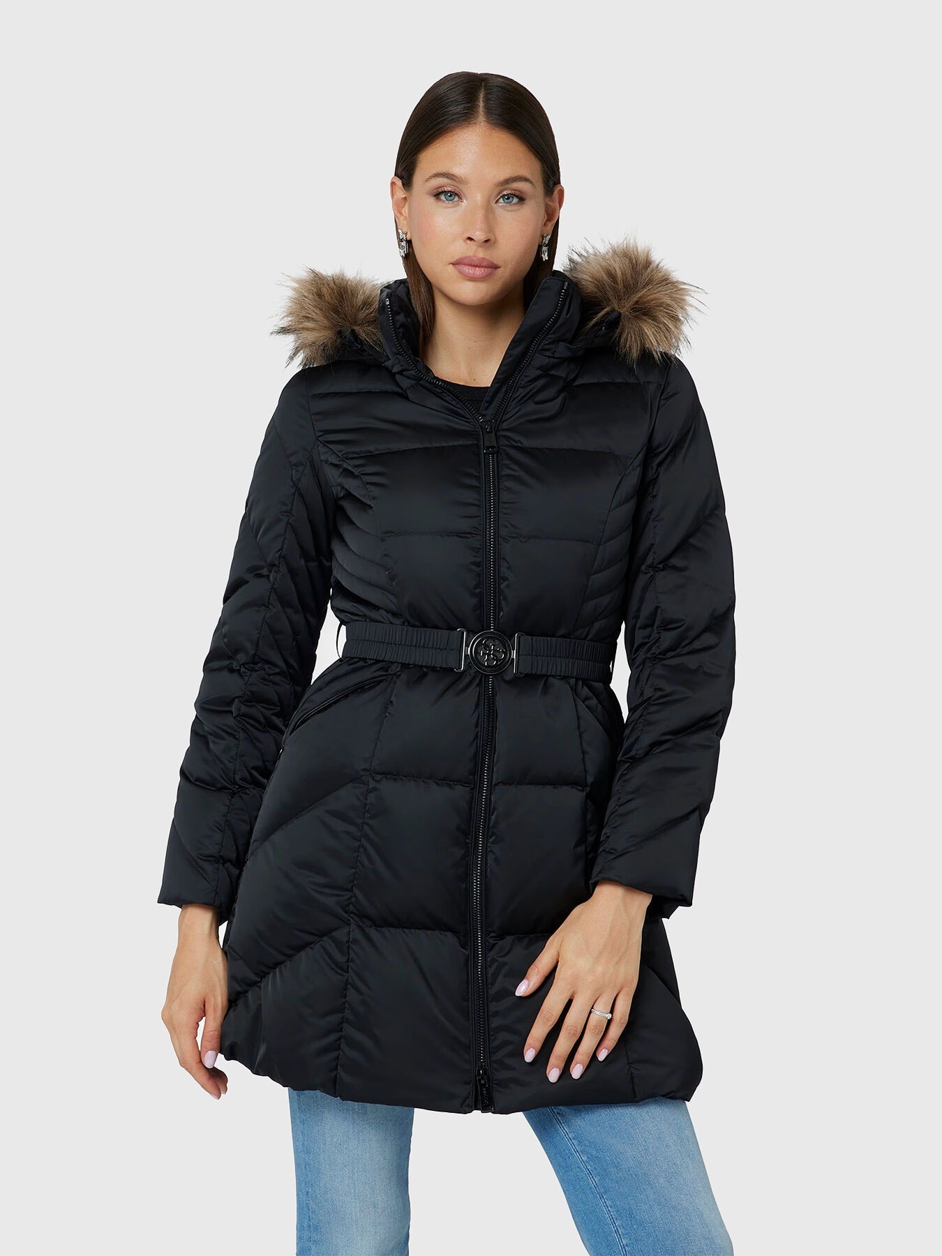 NEW OLGA padded jacket with belt brand GUESS — Globalbrandsstore