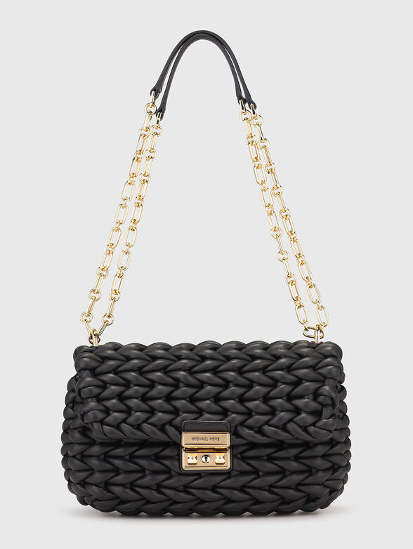 Leather bag with woven effect - 1