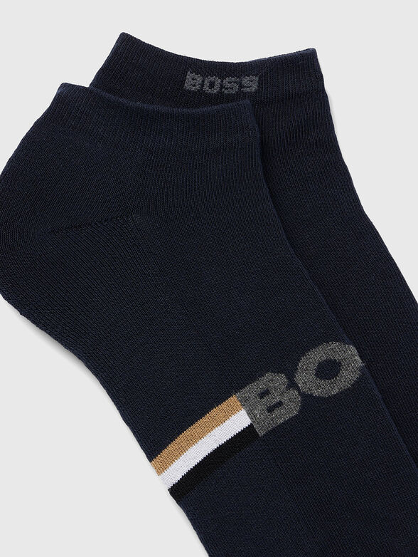 Short dark blue socks with logo - 2