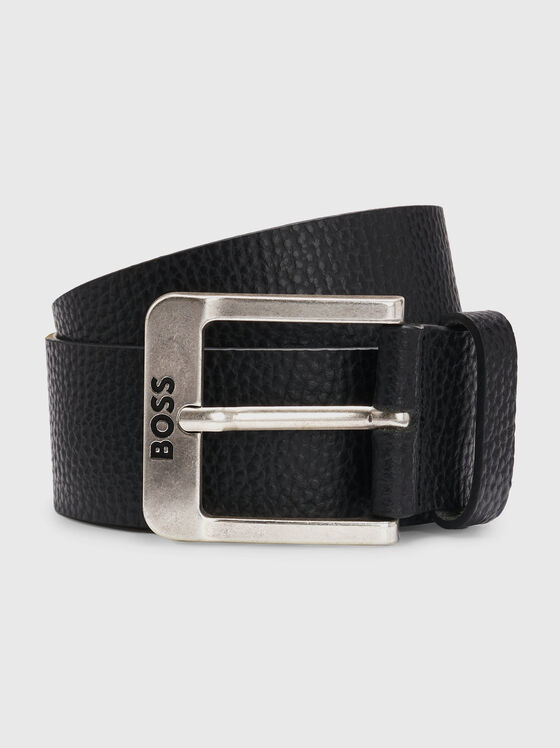 Leather belt with logo - 1
