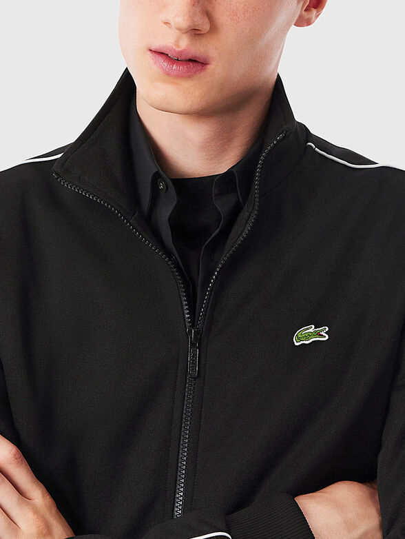 Sweatshirt with logo accent in black - 4