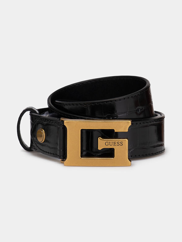 Beige belt with metal buckle - 1