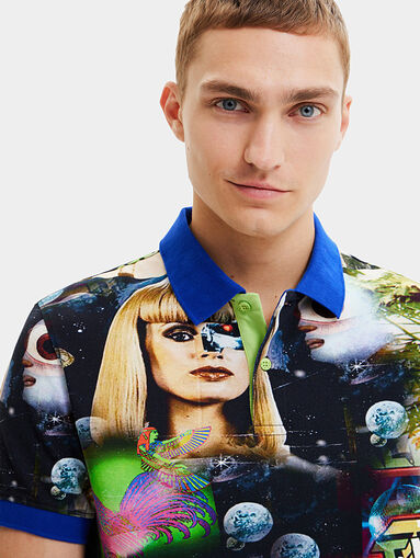 Polo shirt with colorful print - 4