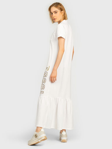 Long dress with logo embroidery and sequins - 3