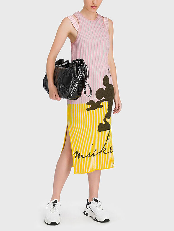 Knitted dress with Mickey Mouse print - 3