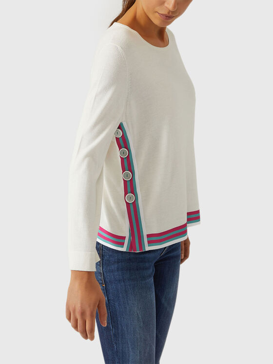 Sweater with multi-colored detail - 1