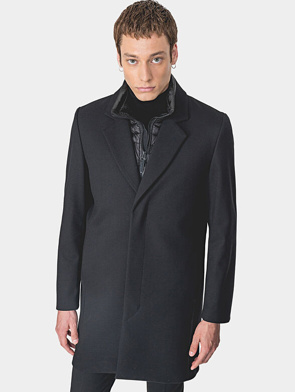 Black coat with removble gilet - 1