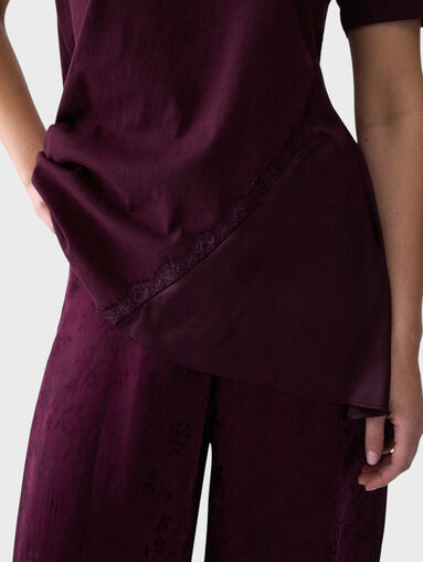 Cotton T-shirt with an asymmetrical detail - 5