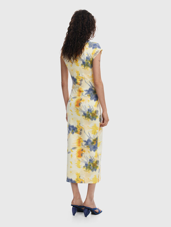 Midi dress with floral motifs - 2