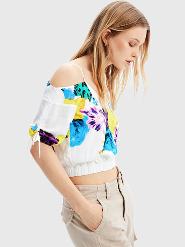 Top with floral print - 3