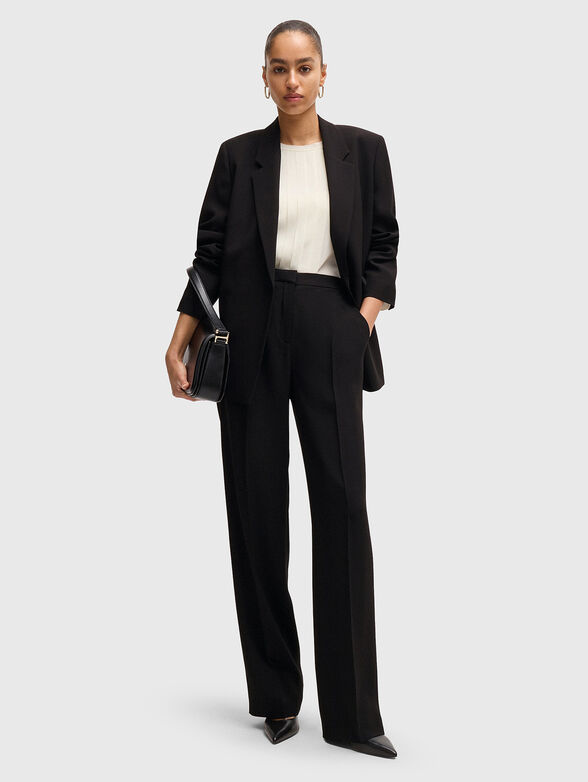 Black trousers wit wide legs - 4