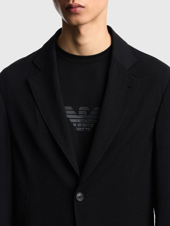 Black wool blazer - 4