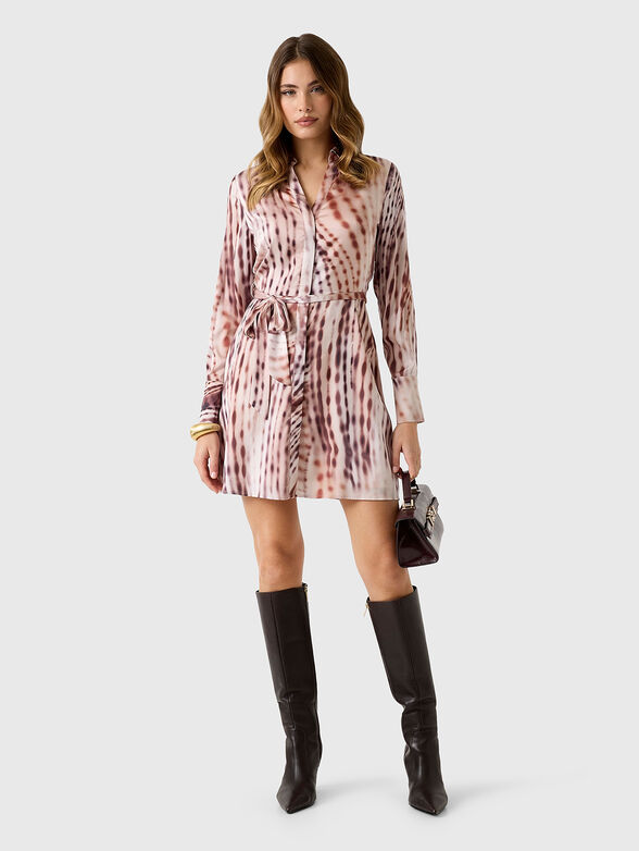 Mini dress with long sleeves  - 1